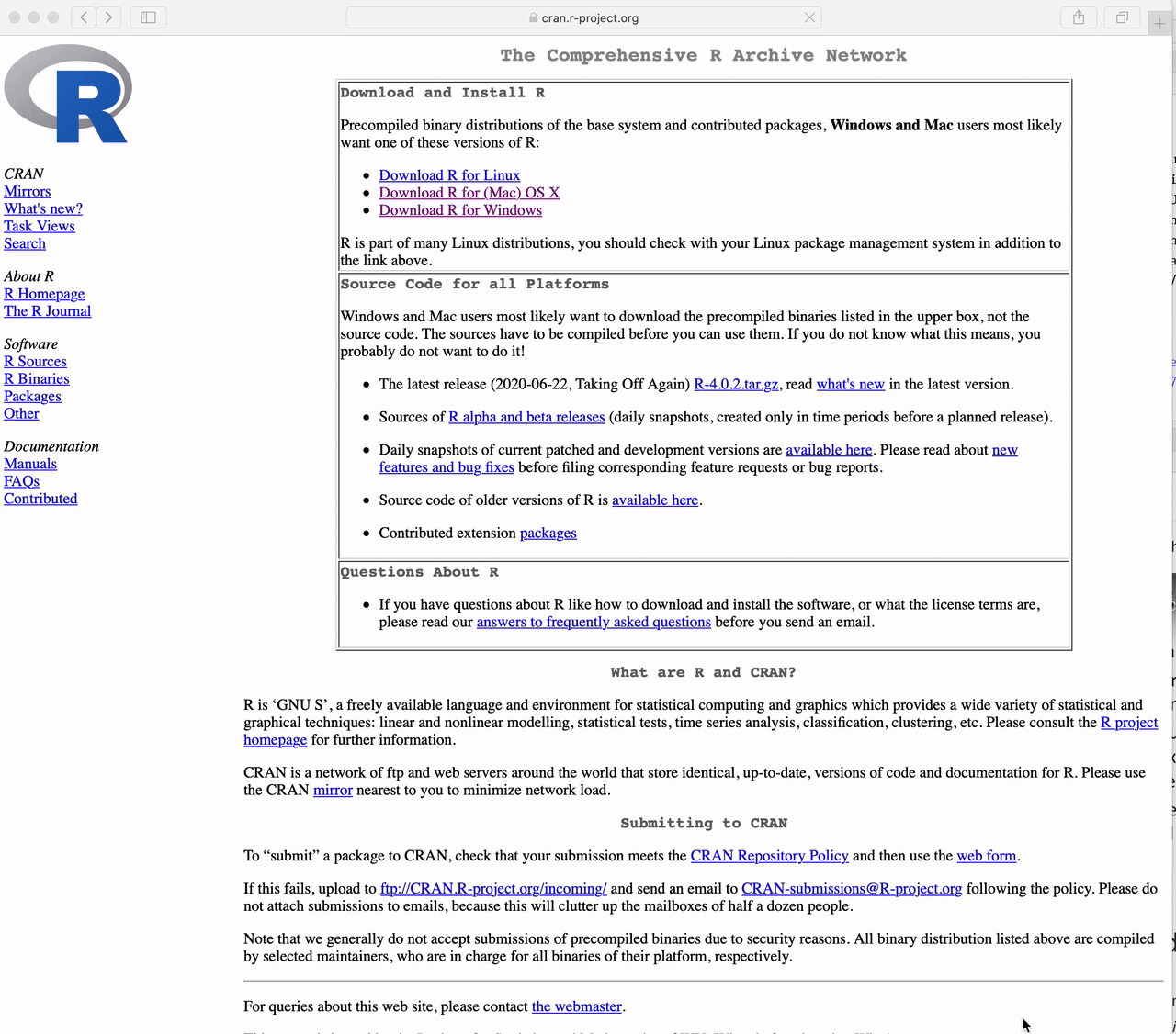 How to Download R for Windows  Statistical Computing (Biostatistics 140.776)