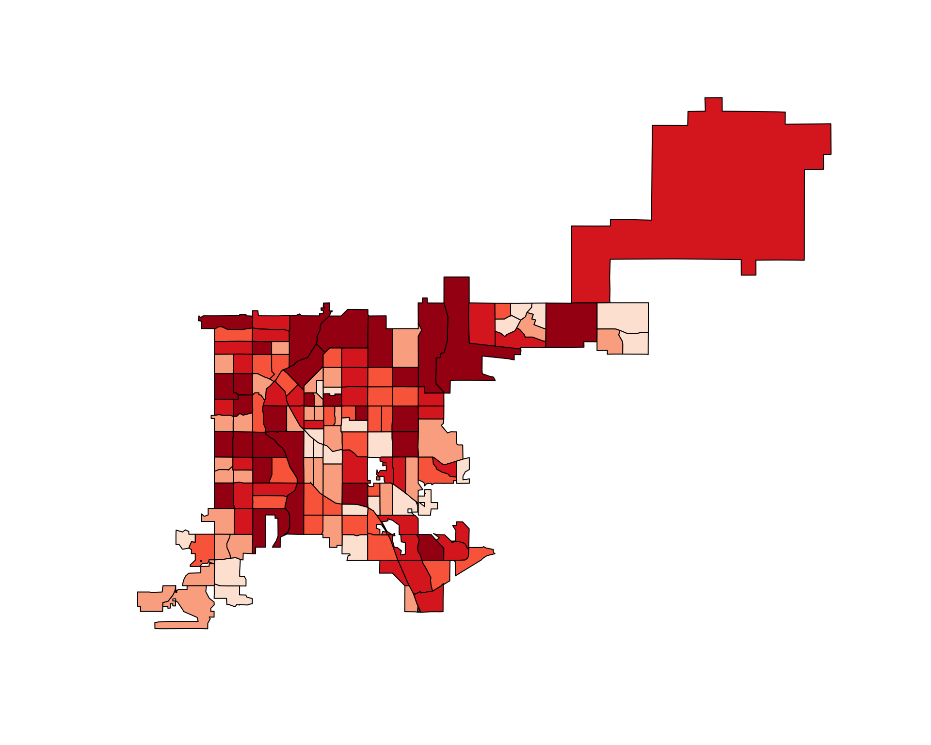 Choropleth of accident counts