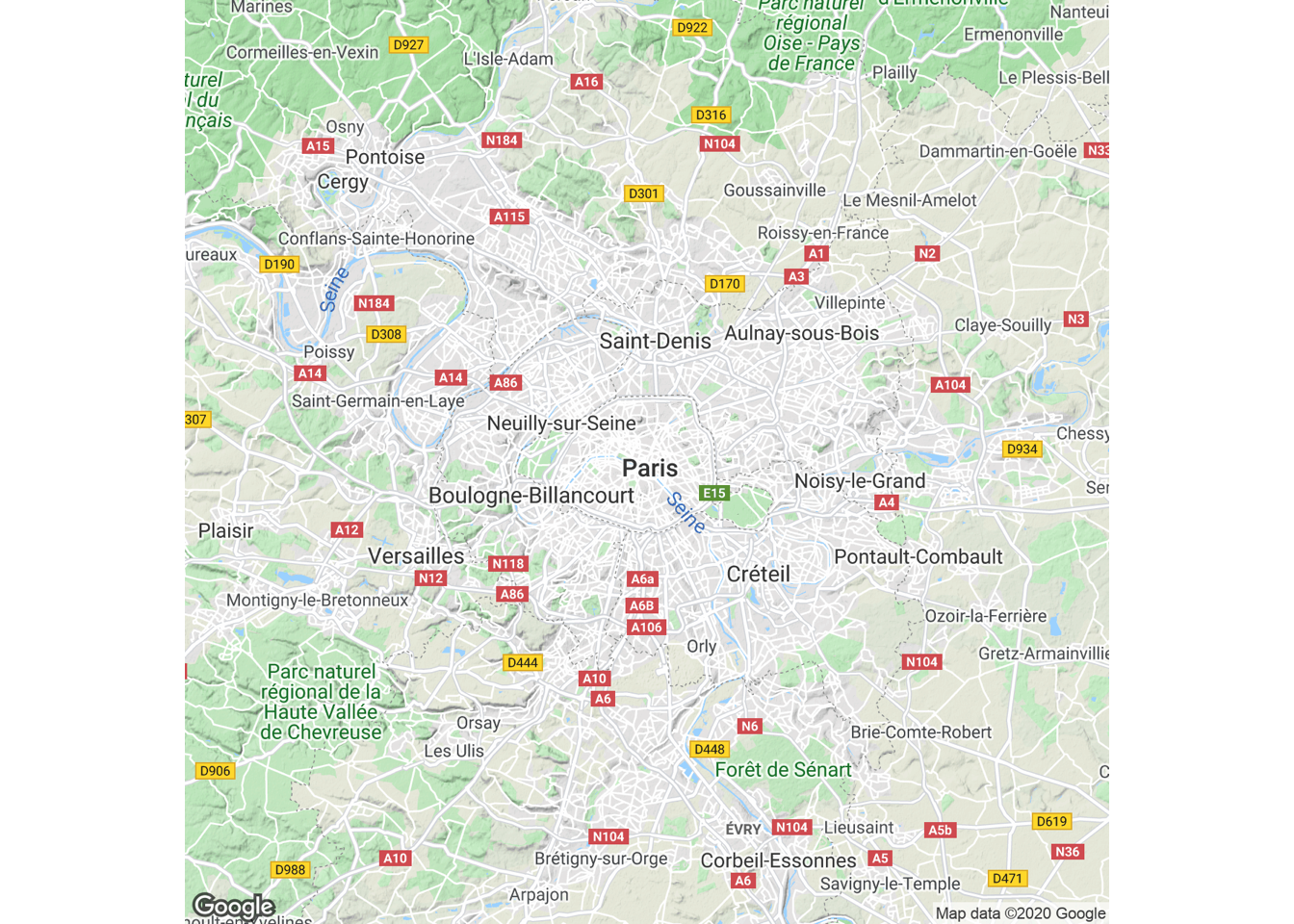 Map based on latitude and longitude